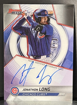 2025 Bowman's Best Jonathon Long Best Of 2025 AUTO #B25-JLO Chicago Cubs