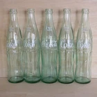 Lot of 5: Vintage Empty Coca Cola Coke Green Glass 16 oz Soda Pop Bottles