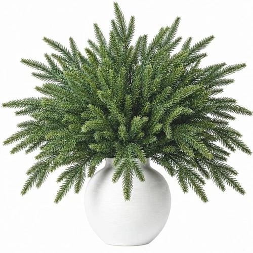 16 Pcs Norfolk Pine Stems, 19" Real Touch Norfolk Pine Branches - product listing photo