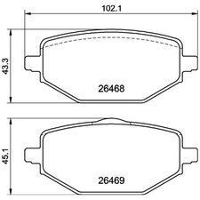 Satz Bremsbeläge Bremsklötze hinten für Mitsubishi ASX VSX | 24083673