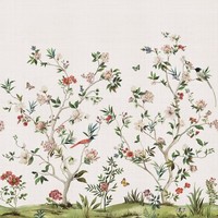 DB31500M - Daisy Bennett Blumenmuster Silbergrau Galerie Tapete Wandkunst