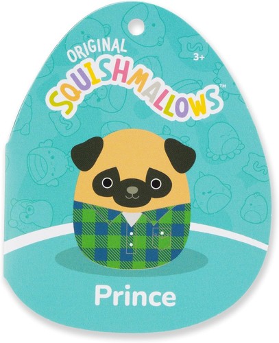 Squishmallows Pluschfigur Brown Pug in Green and B ACC NEW - Picture 4 of 7