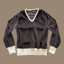 Vintage 70s Brown Terry Cloth Long Sleeve Size Men  s Medium 1970s
