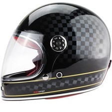 Viper F656 Vintage Chequer Old School Retro Motorcycle Motorbike Bike Helmet