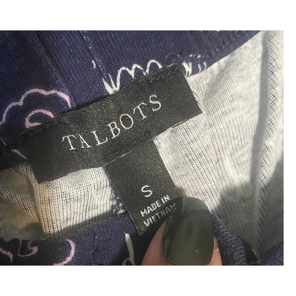 Pantalones de pijama Talbots Picot para mujer pequeños azul marino Pull On Dream Foto 3 de 4