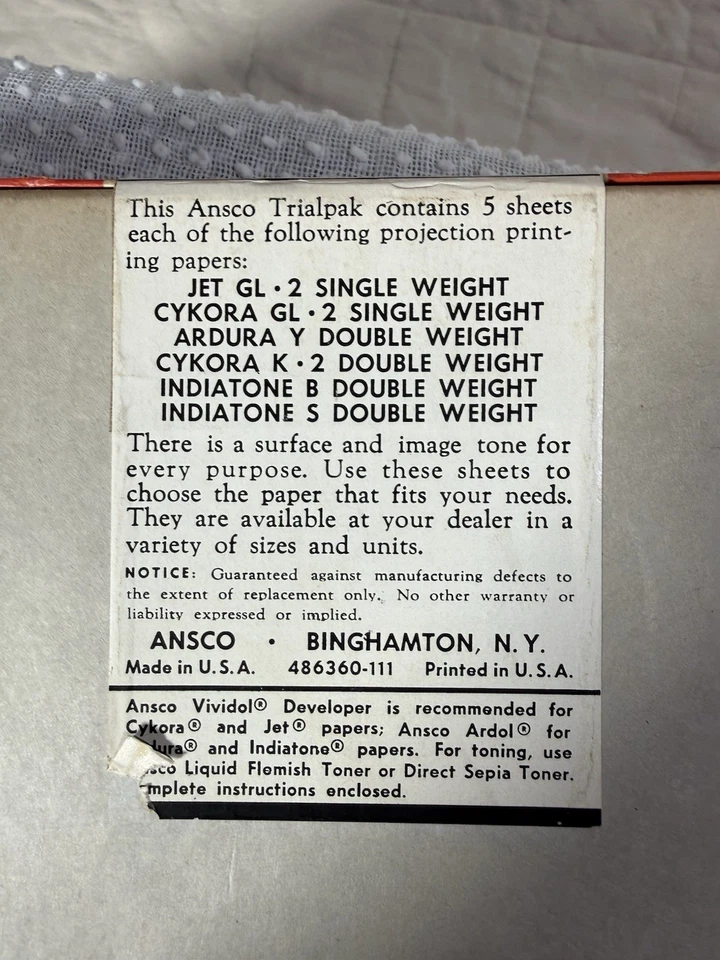 Caducado Ansco Trialpak 30 hojas JET GL, CYKORA GL ARDURA E INDIATONE Foto 4 de 4