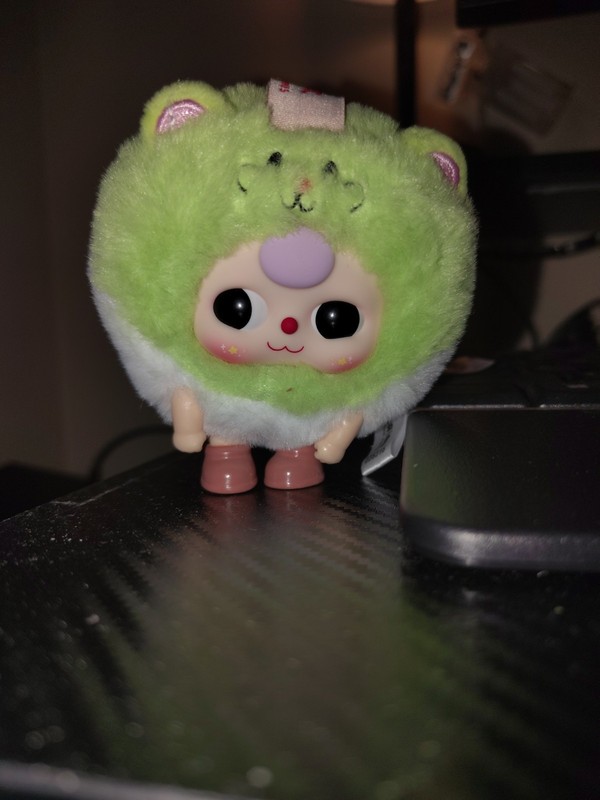Baby Three Tuantuan Creature Confirmed- Green Mouse with Moveable eyes!  Cute!