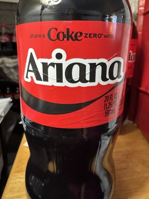 Share A Coke with  Ariana  2025 Personalized Gift Coca Cola Bottle 20oz Zero