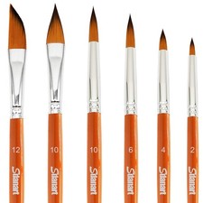 Watercolor Brushes Professional 6PCS Watercolor Paint Brushes for Painting Ca...