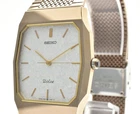 Seiko Dolce 9531-5150 Quartz Men's Watch Tungsten Carbide White Dial Vintage #67