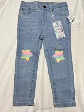 VIGOSS The Jagger Skinny Girls Jeans 3T Blue Star Pattern Adjustable Waist