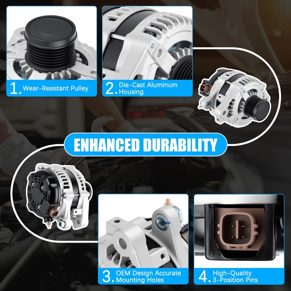 New Alternator 11196 for Lexus GS300 2006,GS350 2007-2011 IS250 IS350 2006-2013 Foto 4 de 4