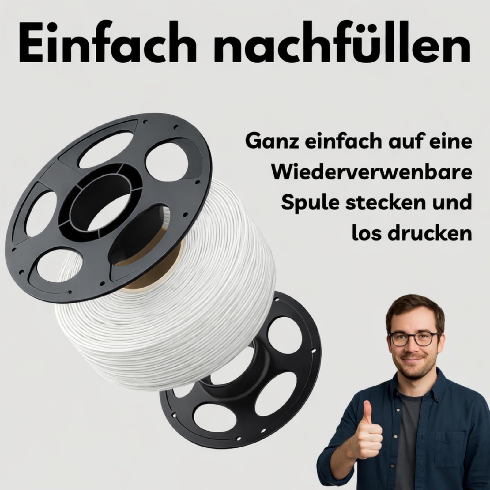 10kg passend für Bambu Lab Refill Filament PETG-HF I 10x 1kg Spule 3D Drucker - Bild 4
