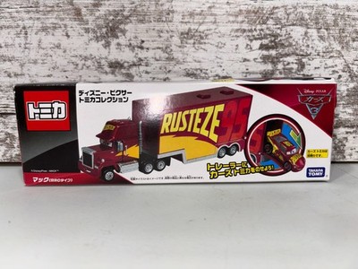 Disney Pixar Cars Mack Hauler Truck   Rusteze #95 Carrier w/ Trailer (Takara Tom