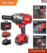 Cordless Impact Wrench 1475 Ft-lbs Torque, 20V Brushless Motor & 4000mAh Battery