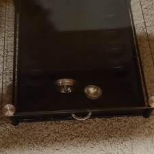 Black Glass and Metal Vertuo Pod case with reusable pod