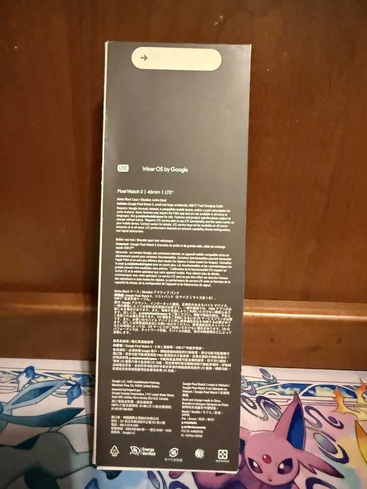 Google Pixel Watch 3 45mm 4G LTE, Black, Box Ding - Image 3 of 4