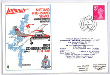 GB SCOTS ISLANDS Loganair *Shetland Inter-Island* RAF Cover 1972 {samwells}YO440