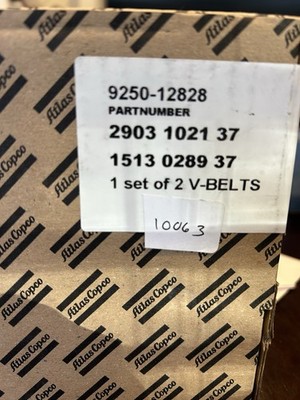Set of 2 New Genuine OEM Atlas Copco 9250-12828 2903-1021-37 ( 2 x V-Belts Set )