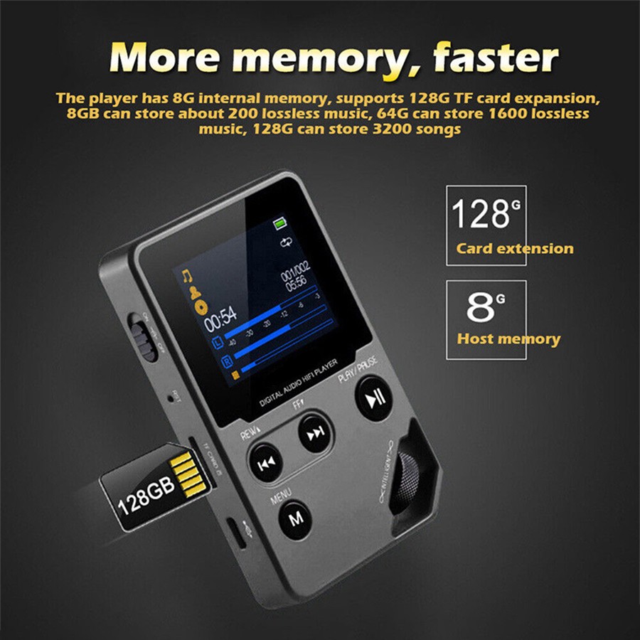 8gb - Lossless Hifi Music,128gb Expandable For Sport Outdoor