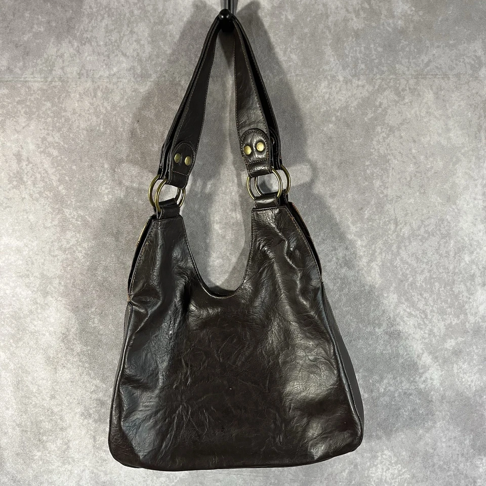 Bolso de Hombro Boho Multicolor Cuero Cartera Hippie Aprox 13 x 8 In **Ver Fotos** Foto 3 de 4