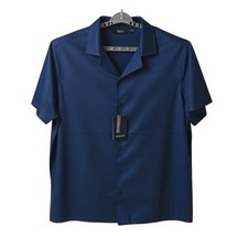 NEW Murano Liquid Luxury Men's XLT Blue Short Sleeve Button-Up Shirt