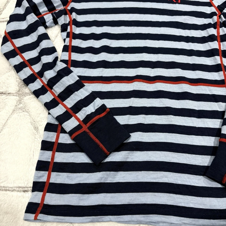 Топ женский Kari Traa средний Ulla с длинным рукавом базовый слой синий в полоску шерсть мериноса - Изображение 2 из 4