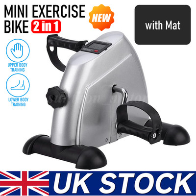 Under Desk Mini Exercise Bike Portable Arm Leg Pedal Exerciser with LCD Display