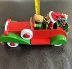 Large VTG 1990 Dakin Hand painted Wooden Santa Christmas Auto/ Decor 8.5” — photo 8