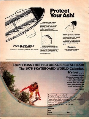 1977   MAHERAJAH print ad   1970s skateboard ADS-33