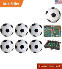 36mm Replacement Foosballs - 6 Pack of Fun Black  White Balls for Play