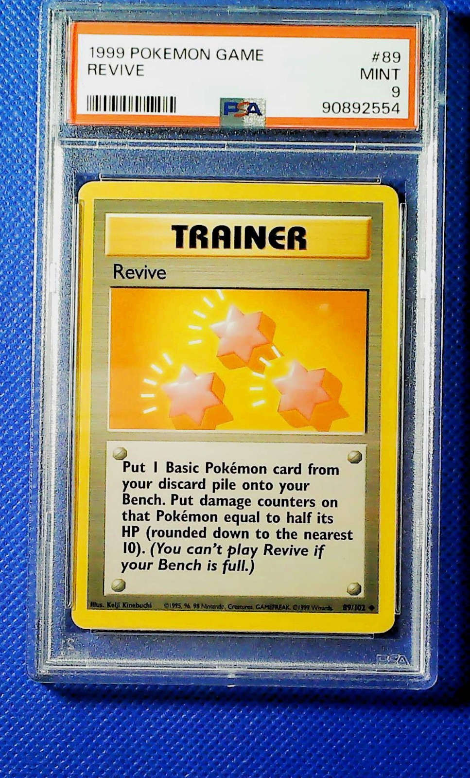 1999 POKEMON BASE SET UNLIMITED #89 REVIVE PSA 9
