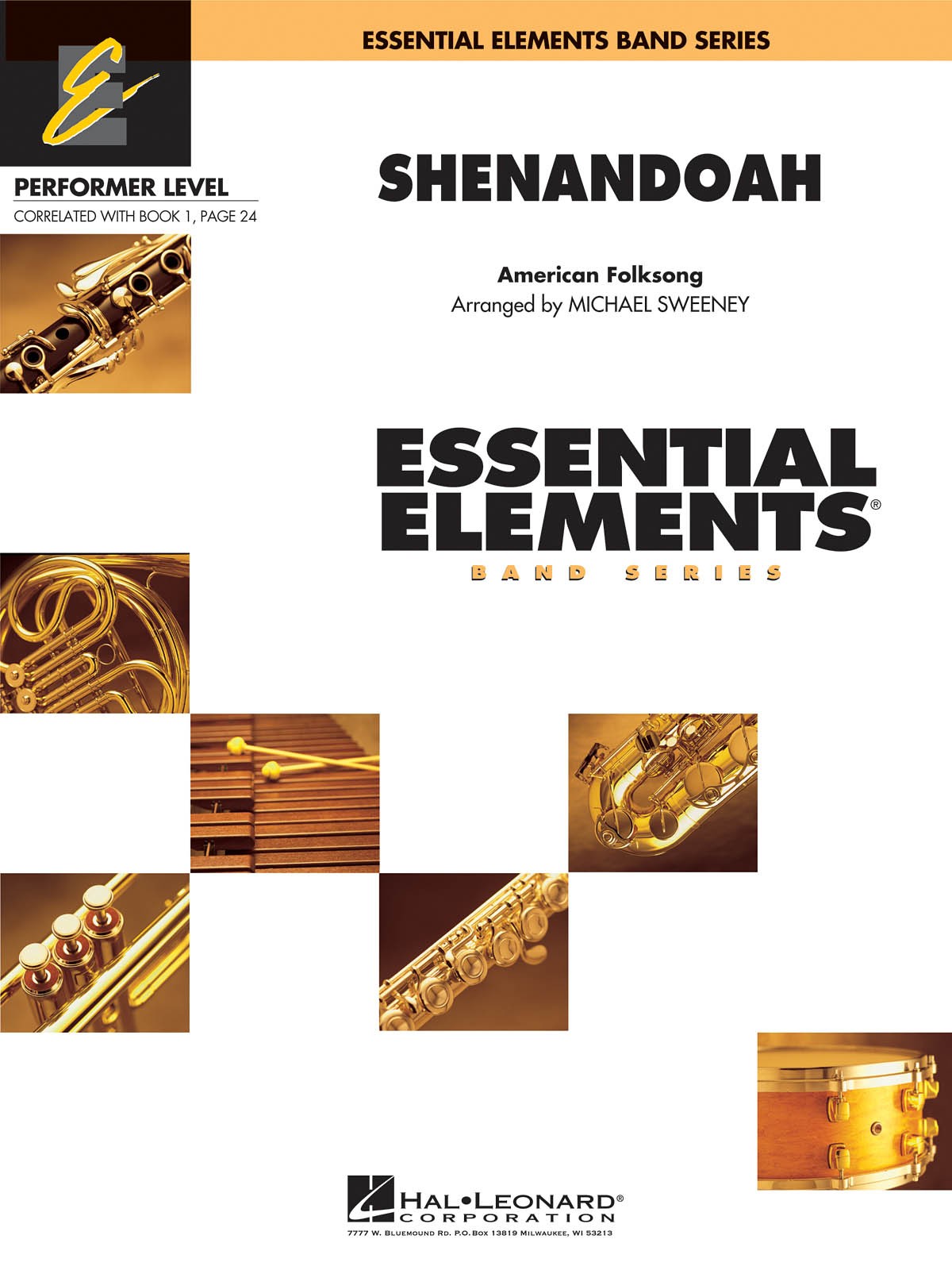 Shenandoah Essential Elements Concert Band Score Parts Book & Online Audio