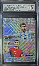 ⚽️ 2024 MESSI & RONALDO Leaf LEGENDS Silver Wave /25 CCG 10🔥 PORTUGAL Argentina