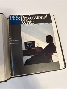 Vintage PFS Professional Write Software Manual SPC 1980s DOS Apple II Rare
