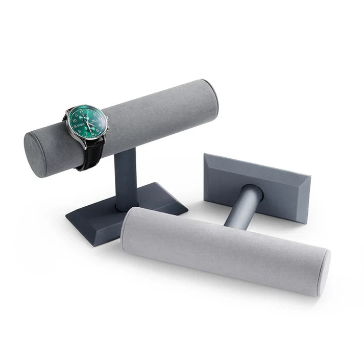 Oirlv/Dark Gray/PU T Bar Watch Bracelet Jewelry Display Stand PU097