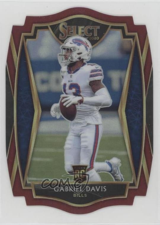 2020 Select Premier Level Maroon Prizm Die-Cut Gabriel Davis #182 Rookie RC 18i5