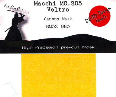 Dead Design 1/32 MACCHI MC.205 VELTRO CANOPY PAINT MASK Italeri