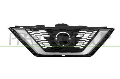 Grille radiateur noire avec moulure chromée pour Nissan Qashqai 2017-2021