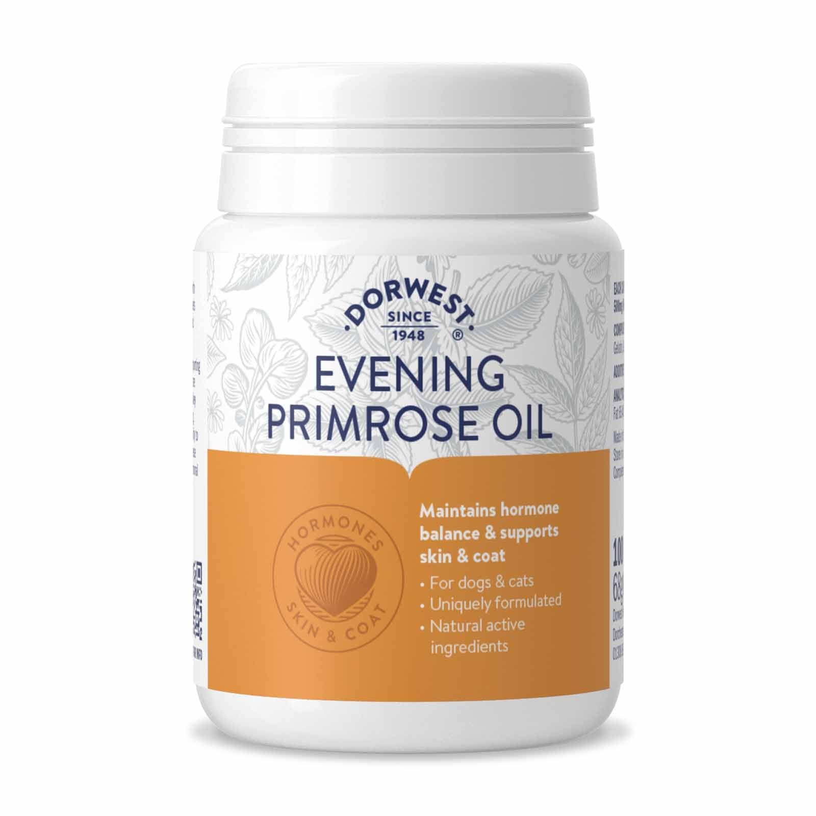 Dorwest Herbs Evening Primrose Oil Capsules for Dogs and Cats 100 Capsules | Natural support for skin, coat condition & hormonal balance - Image 4