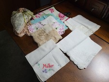 Vintage Mixed Lot Of 7 Hankies Handkerchiefs