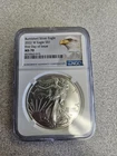 2022-W Burnished Silver Eagle MS70 NGC First Day Of Issue
