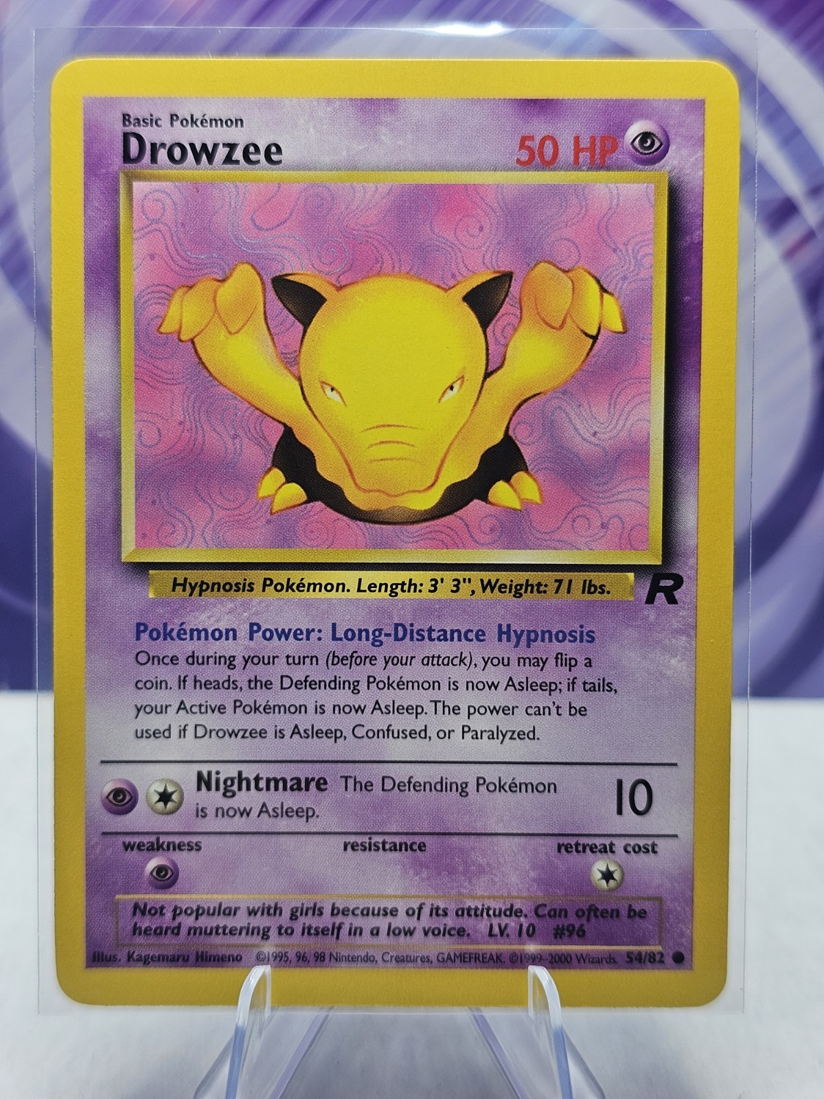 Drowzee 54/82 Common Team Rocket Pokemon NM