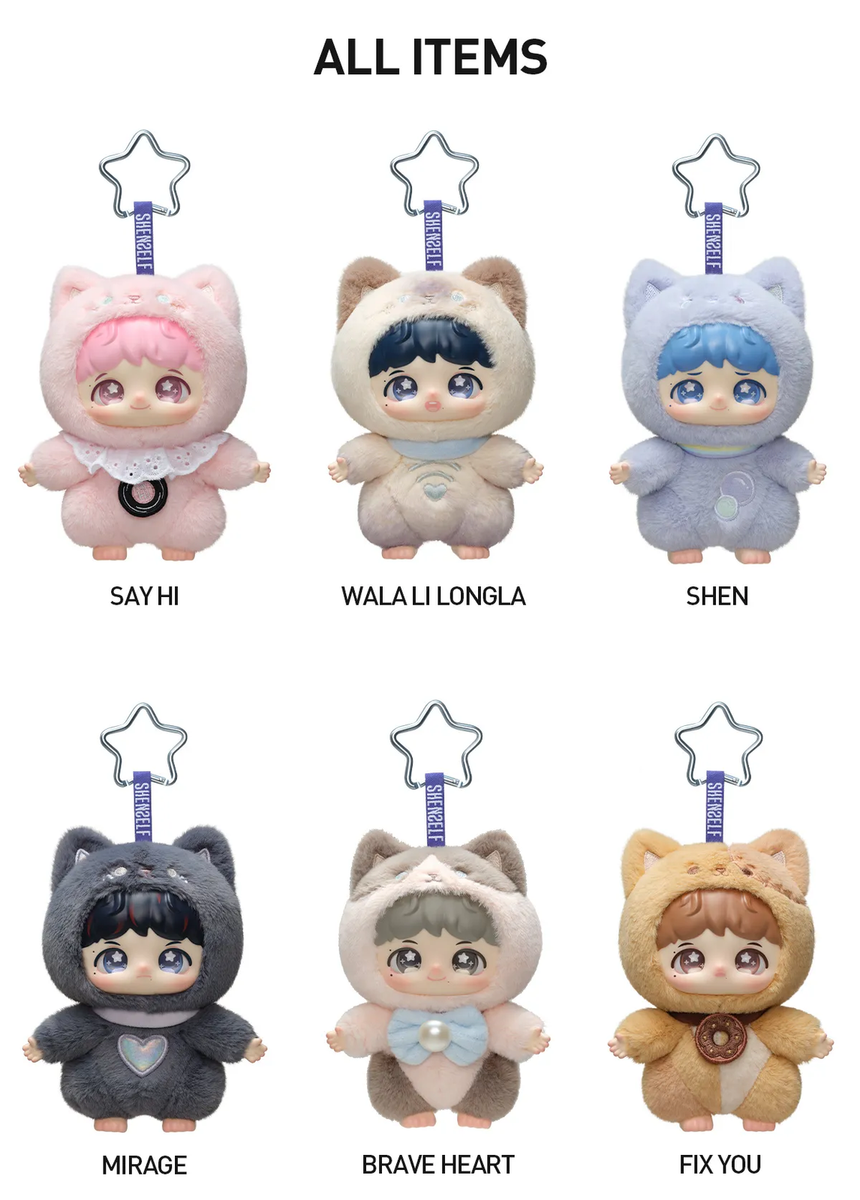 ZHOU SHEN SHENSELF SERIES VINYL PLUSH DOLL PENDANT AUTHENTIC