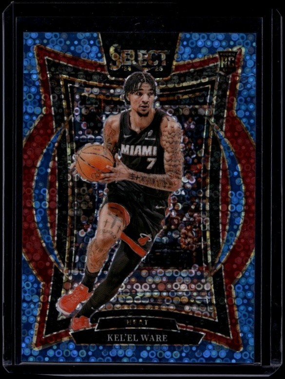 2024-25 Panini Select Basketball Kel'el Ware #66 Concourse Light Blue Disco /99