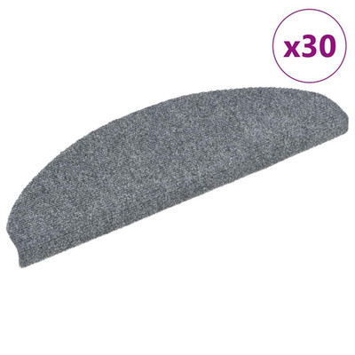 Treppenmatten 30 Stück hellgrau 65x21x4cm Polypropylen rutschfest maschinenwaschbar!!