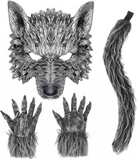 Wolf Verkleidung Erwachsene ab 14J. 3-teilig ...