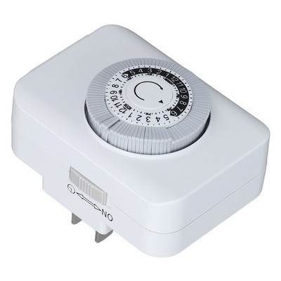 24 Hour Plug In Timer Socket Auto Power Off Programmable 2 Prong Timing Swit SET