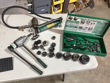 Greenlee Knockout Lot 767 hydraulic pump 1904 Ratchet Driver w/Dies & More