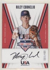 2019 Panini USA Baseball Stars & Stripes Black Ink 9/499 Riley Cornelio Auto a6i